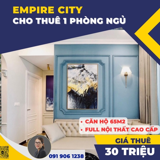 Căn 1PN Full Nội Thất View Sông - Empire City 