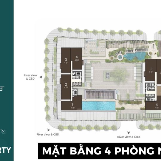 Bán Căn Hộ Narra Residences Dự Án Empire City 4PN View Sông Quận 1