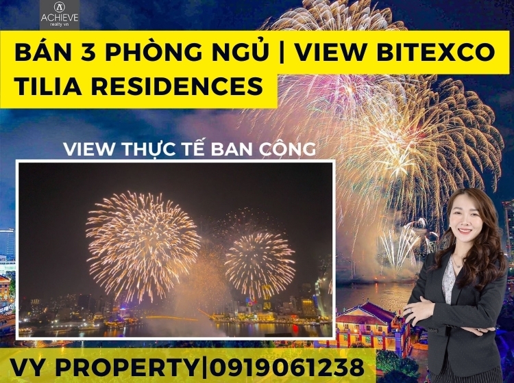 Bán căn hộ 3 phòng ngủ view sông và Bitexco tại Tilia Residences | 127m2