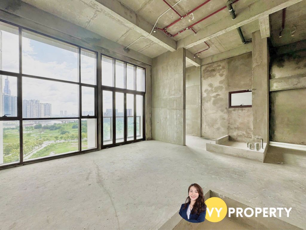 View thực tế từ tầng 12 Galleria Residence nhìn ra sông Sài Gòn và Landmark 81.