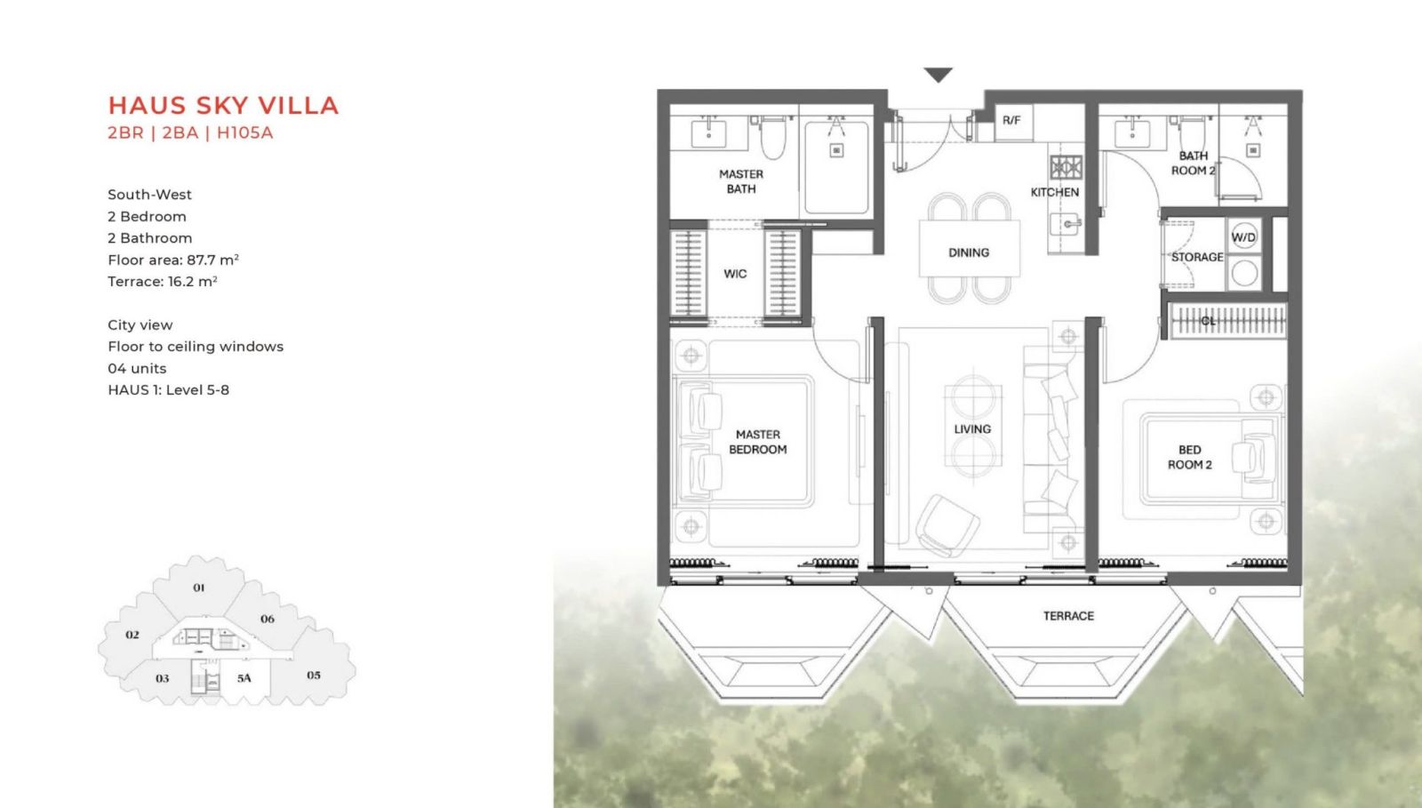 Layout Sky Villa 2 Phòng Ngủ Dự Án Haus Đà Lạt