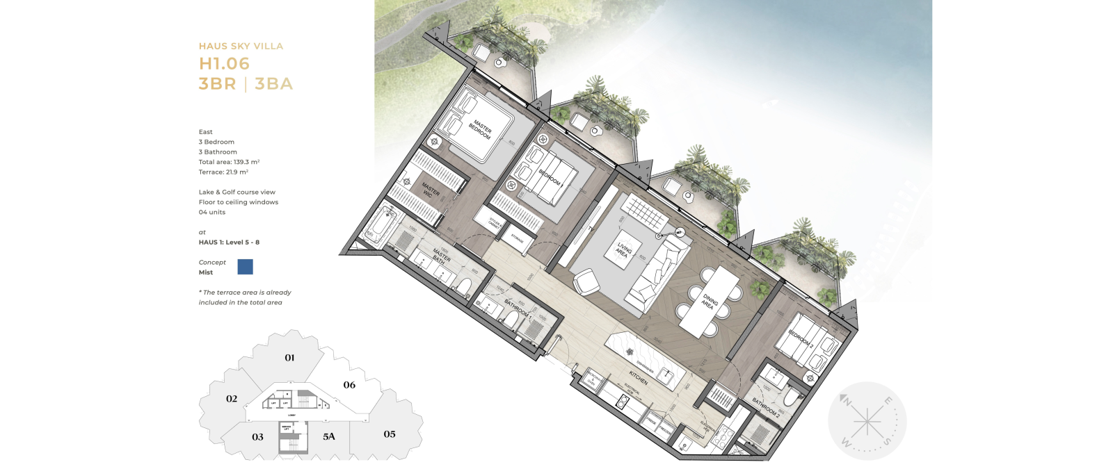 Layout Sky Villa 3 Phòng Ngủ Dự Án Haus Đà Lạt