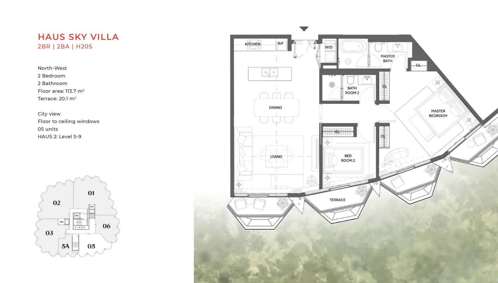 Layout Sky Villa 2 Phòng Ngủ Dự Án Haus Đà Lạt