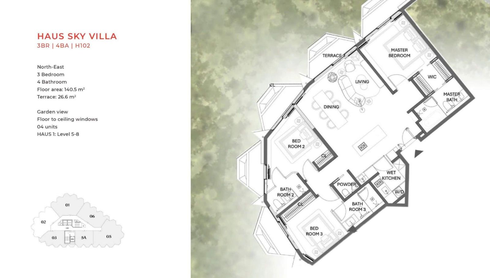 Layout Sky Villa 3 Phòng Ngủ Dự Án Haus Đà Lạt