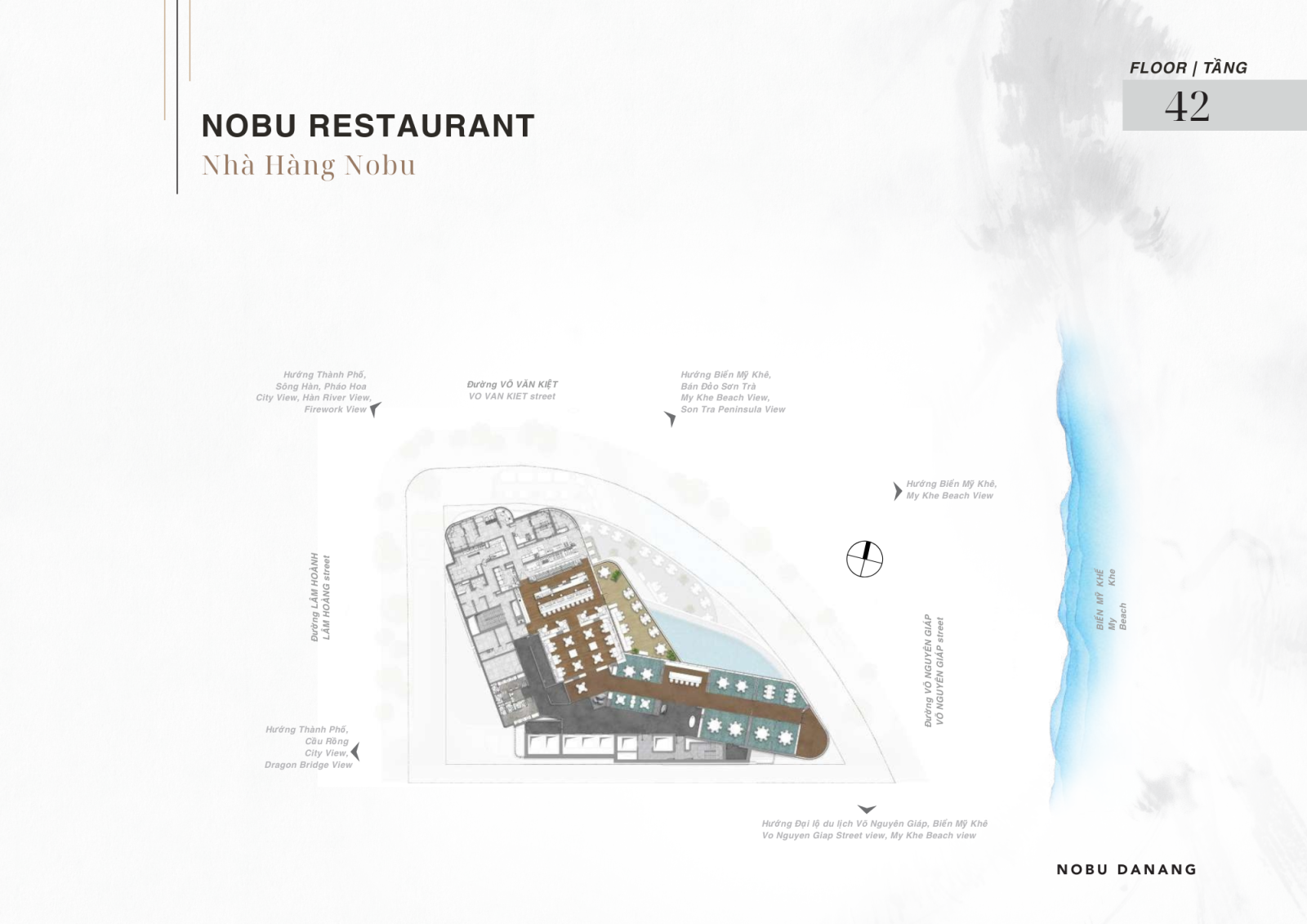 Mặt bằng tiện ích tầng 42 dự án Nobu Hotel và Residences Đà Nẵng