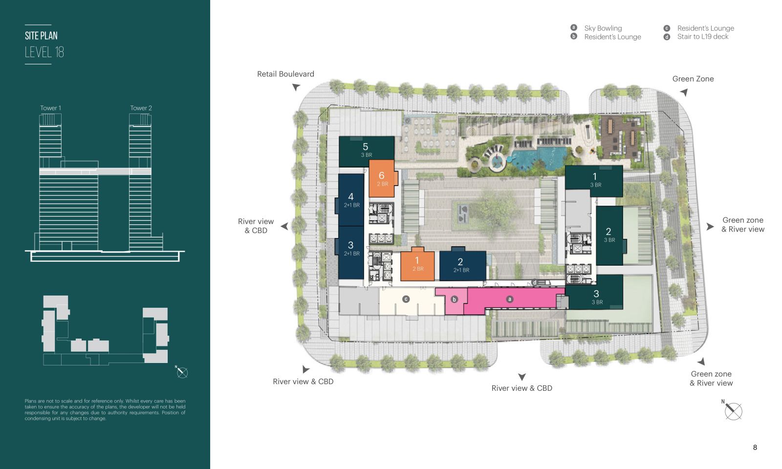 Mặt bằng tầng 18 Narra Residences