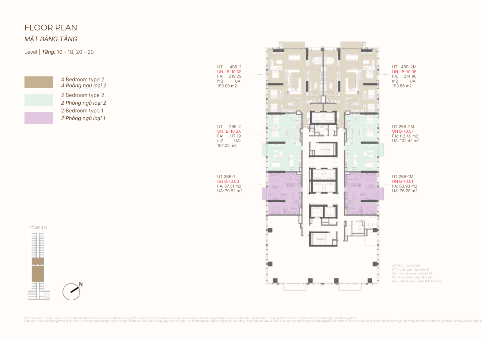 Mặt bằng căn hộ The Opusk Residence Thủ Thiêm