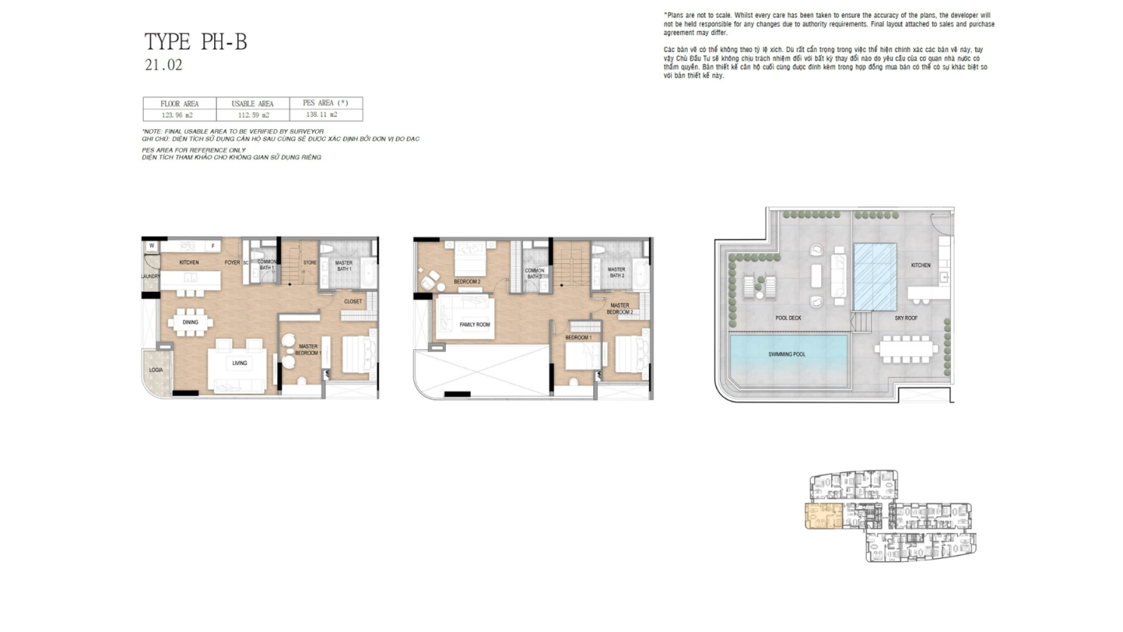 LAYOUT PENTHOUSE CĂN 21.02 TẠI TÒA THE ALPHA RESIDENCE THUỘC DỰ ÁN THE 9 STELLARS