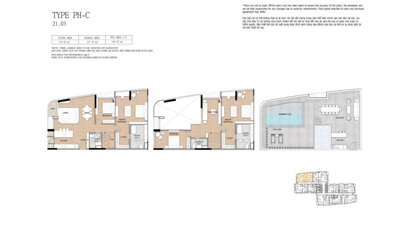 LAYOUT PENTHOUSE CĂN 21.03 TẠI TÒA THE ALPHA RESIDENCE THUỘC DỰ ÁN THE 9 STELLARS