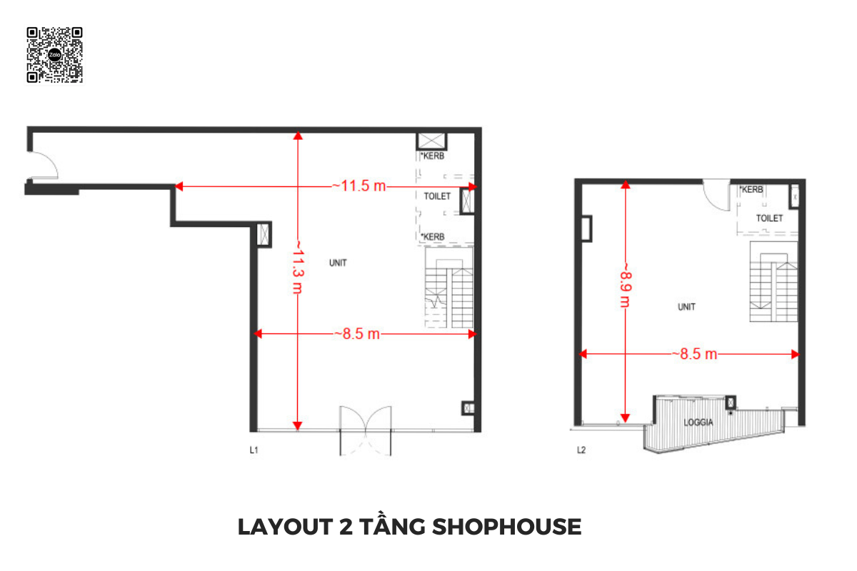 Layout Shophouse Opera Residence Thủ Thiêm