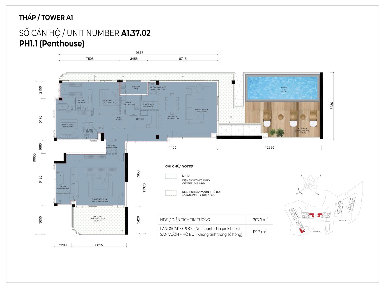 layout penthouse eaton park A1.37.02